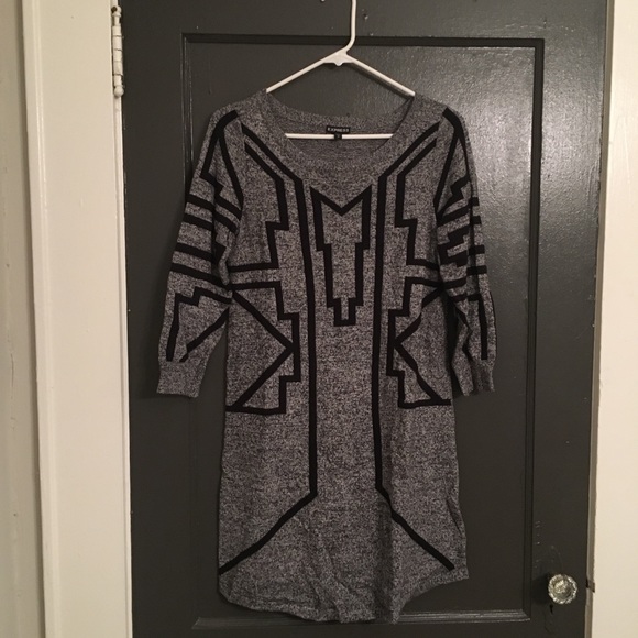 Express Dresses & Skirts - Express geometric sweater dress